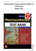 Pharmacotherapy Principles and Practice 5th Edition by Chisholm-Burns &lpar;Chapters 1&ndash;102&rpar; &vert; Complete Study Guide & Test Bank