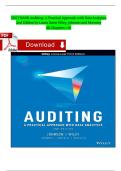 Test Bank for Auditing&colon; A Practical Approach with Data Analytics&comma; 2nd Edition by Raymond N&period; Johnson&comma; Laura D&period; Wiley & Robyn Moroney &vert; Verified Questions & Answers &vert; 2025&sol;2026 Updated