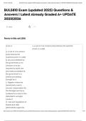 BUL5810 Exam &lpar;updated 2025&rpar; Questions & Answers &vert; Latest Already Graded A&plus; UPDATE 2025&vert;2026