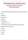 BPI Building Science Principles Exam &lpar;Latest 2026&sol;2027 Update&rpar; Complete Questions and Guide Answers&comma; 100&percnt; Verified Graded A&plus;