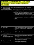 NEWBORN ASSESSMENT AND CARE EXAM QUESTIONS & DETAILED 100&percnt; CORRECT SOLUTIONS
