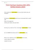 TCCC Final Exam 2025 &ndash; Verified Questions with 100&percnt; Correct Answers &vert; Tactical Combat Casualty Care A&plus;