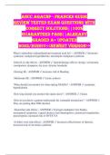 ANCC AGACNP - Frances Guide Review Tested Exam Questions with Correct Solutions&vert;&vert;100&percnt; Guaranteed Pass&vert;&vert;Already Graded A&plus; Updated 2025&sol;2026&excl;&excl;&excl;<<Newest Version>>