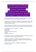 ANCC Med-Surg Certification Advanced Most Tested Exam Questions with Correct Solutions&vert;&vert;100&percnt; Guaranteed Pass&vert;&vert;Already Graded A&plus; Updated 2025&sol;2026&excl;&excl;&excl;<<Newest Version>>