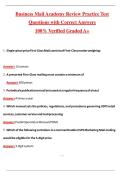 Business Mail Academy Review Practice Test &lpar;Latest 2026&sol;2027 Update&rpar; Complete Questions and Guide Answers&comma; 100&percnt; Verified Graded A&plus;