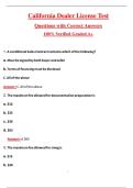 California Dealer License Test &lpar;Latest 2026&sol;2027 Update&rpar; Complete Questions and Guide Answers&comma; 100&percnt; Verified Graded A&plus;