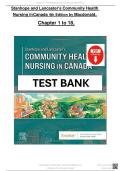 Stanhope & Lancaster&rsquo;s Community Health Nursing in Canada &lpar;4th Edition by Macdonald&rpar; &ndash; Complete Study Guide & Exam Test Bank &lpar;Chapters 1&ndash;18&rpar;