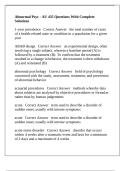 Abnormal Psyc - AU 435 Questions With Complete Solutions