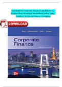 Test Bank for Corporate Finance&comma; ISE 13th Edition by Bradford D&period; Jordan&comma; Stephen A&period; Ross&comma; Randolph W&period; Westerfield&comma; Jeffrey Jaffe &vert; 2025&sol;2026