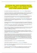 PSI NATIONAL REAL ESTATE SALESPERSON PRACTICE EXAM WITH ALL CORRECT & 100&percnt; VERIFIED ANSWERS &vert;LATEST UPDATE&vert;ALREADY GRADED A&plus;
