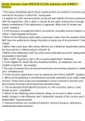 Florida Insurance Exam UPDATED ACTUAL Questions and CORRECT  Answers