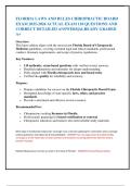 FLORIDA LAWS AND RULES CHIROPRACTIC BOARD  EXAM 2025-2026 ACTUAL EXAM 110 QUESTIONS AND  CORRECT DETAILED ANSWERS&vert;ALREADY GRADED A&plus; 