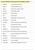 Fes Final UPDATED ACTUAL Questions and CORRECT Answers