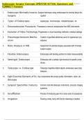 Endoscopic Surgery Concepts UPDATED ACTUAL Questions and  CORRECT Answers