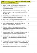 CST Endoscopic Surgery and Robotics UPDATED ACTUAL  Questions and CORRECT Answers 