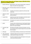 Minimally Invasive Endoscopic and Robotic Surgery UPDATED ACTUAL  Questions nd CORRECT Answers 