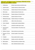 Endoscopic and Robotic Surgery Techniques UPDATED ACTUAL  Questions and CORRECT Answers