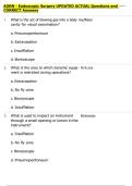 AORN - Endoscopic Surgery UPDATED ACTUAL Questions and  CORRECT Answers