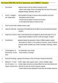 FES Final UPDATED ACTUAL Questions and CORRECT Answers