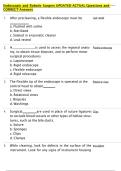 Endoscopic and Robotic Surgery UPDATED ACTUAL Questions and  CORRECT Answers 
