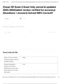 Ocean 101 Exam 2 Exam fully solved & updated 2025-2026&lpar;latest version verified for accuracy&rpar; &lpar;Questions &plus; Answers&rpar; Solved 100&percnt; Correct&excl;&excl;