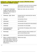 Endoscopic&comma; robotics and diagnostic surgery UPDATED ACTUAL  Questions and CORRECT Answers 