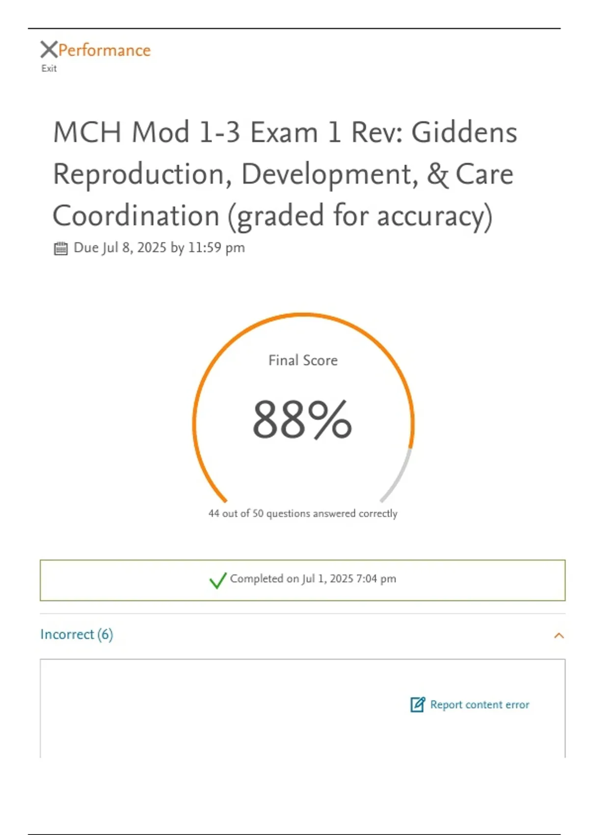 MCH Mod 1-3 Exam 1 Rev: Giddens Reproduction, Development, & Care ...