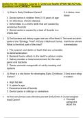 Smiles for life modules&comma; Course 2&colon; Child oral health UPDATED ACTUAL  Questions and CORRECT Answers 