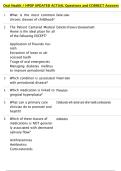 Oral Health &sol; HPDP UPDATED ACTUAL Questions and CORRECT Answers