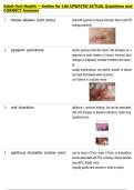 Adult Oral Health -- Smiles for Life UPDATED ACTUAL Questions and  CORRECT Answers