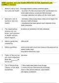 HPDP nutrition and oral health UPDATED ACTUAL Questions and  CORRECT Answers 
