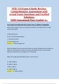 NUR 110 Exam 4 Study Review&colon; Comprehensive Assessment with Actual Exam Questions and Verified Solutions&comma; 100&percnt; Guaranteed Pass Graded A&plus;&period;