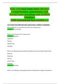 NUR 110 Final Exam Study Review&colon; Comprehensive Assessment with Actual Exam Questions and Verified Solutions&comma; 100&percnt; Guaranteed Pass Graded A&plus;&period;