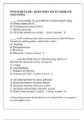 PSYCH 381 EXAM 1 QUESTIONS WITH COMPLETE SOLUTIONS
