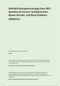 NUR 660 Psychopharmacology Exam 2025 Questions & Answers&colon; Antidepressants&comma; Bipolar Disorder&comma; and Mood Stabilizers GRADED A&plus;