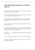 CSX Study guide questions n answers rated A&plus;