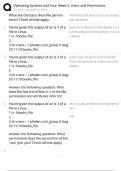 Operating Systems Week 2 &sol; Users & Permissions Exam &sol; 2026 Update &sol; Study Guide & Practice Test