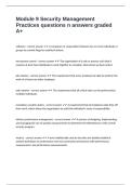 Module 9 Security Management Practices questions n answers graded A&plus;