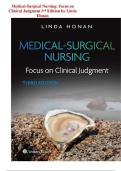 Test Bank for Medical-Surgical Nursing: Focus on Clinical Judgment 3rd Edition by Linda Honan