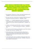 MHIC NASCLA CONTRACTORS Test STUDY  GUIDE 2025&sol;2026 ACCURATE QUESTIONS AND  VERIFIED CORRECT SOLUTIONS WITH  RATIONALES &vert;&vert; 100&percnt; GUARANTEED PASS  <RECENT VERSION> 