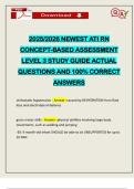 PACKAGE DEAL&colon;&colon;&colon; RN CONCEPT-BASED ASSESSMENT EXAMS ACTUAL 2025&sol;2026 Q&A 100&percnt; PASS