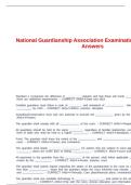  National Guardianship Association Examination With Correct Answers