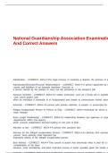 National Guardianship Association Examination Questions And Correct Answers