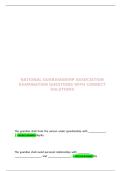 NATIONAL GUARDIANSHIP ASSOCIATION EXAMINATION QUESTIONS WITH CORRECT SOLUTIONS