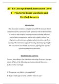 ATI RN Concept-Based Assessment Level 1 &ndash; Proctored Exam Questions and Verified Answers