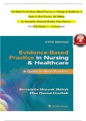 TEST BANK FOR Evidence-Based Practice in Nursing & Healthcare&colon; A Guide to Best Practice Fifth&comma; North American Edition by Bernadette Mazurek Melnyk  Ellen Fineout-Overholt ISBN&colon;978-1975185725 ALL CHAPTERS COVERED YOUR ULTIMATE GUIDE 100&percnt; VERIFIED A&plus; GRADE 