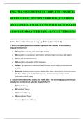 ENG1516 ASSIGNMENT 2 COMPLETE ANSWERS STUDY GUIDE 2025&sol;2026 VERIFIED QUESTIONS AND CORRECT SOLUTIONS WITH RATIONALES &vert;&vert; 100&percnt; GUARANTEED PASS <LATEST VERSION>