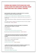 FLORIDA BAIL BONDS STATE EXAM 2025-2026 ACTUAL EXAM TEST BANK WITH 300 REAL EXAM QUESTIONS AND 100- CORRECT VERIFIED 