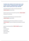 FLORIDA BAIL BONDS STATE EXAM 2025-2026 LATEST UPDATE COMPREHENSIVE FREQUENT MOST-TESTED QUESTIONS AND VERIFIED