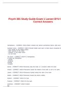 Psych 381 Study Guide Exam 1 Larsen BYU Questions And Correct Answers